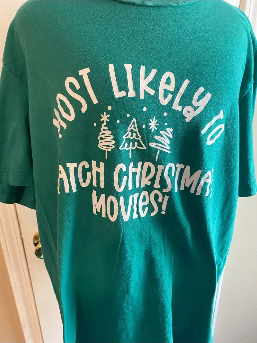 Holiday Green Graphic Tee - Most Likely to Watch Christmas Movies 2XL